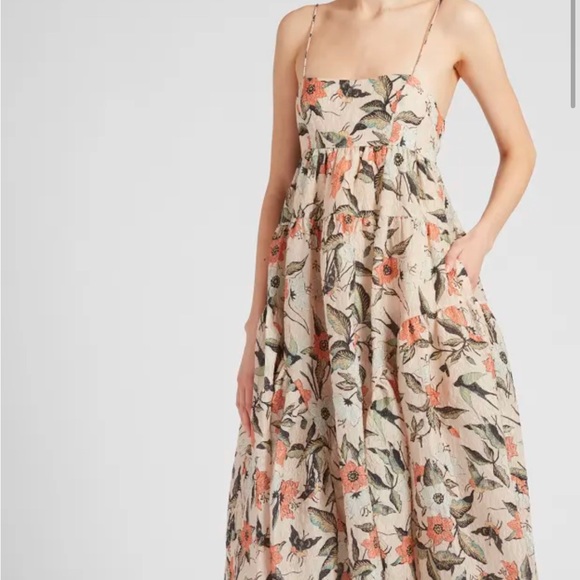 Astrid Floral Empire Waist Midi Dress - Picture 2 of 10